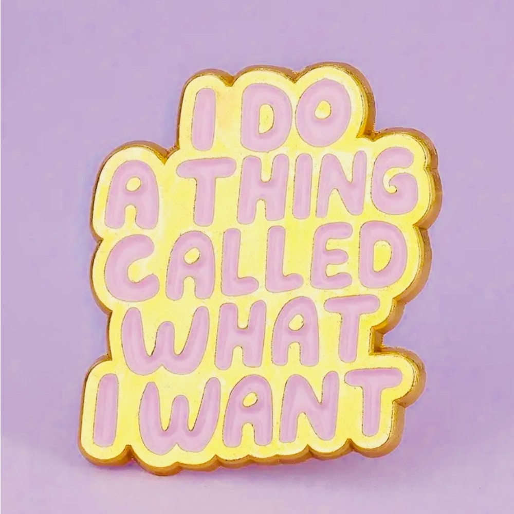 Yellow and Pink Enamel Pin